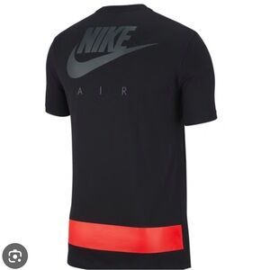 Jordan Men's Black Tee with Red Accent